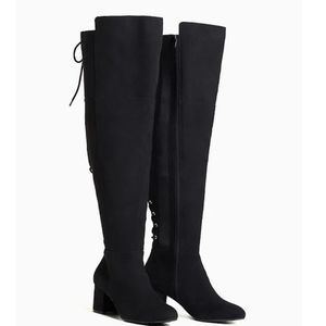 Black suede corset over the knee boot (WW)